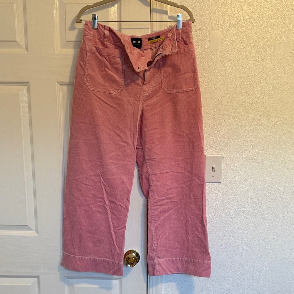 Maeve Pink Wide-Leg Pants